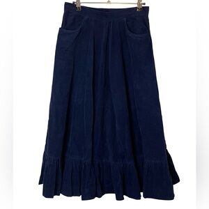 Vintage Ormond Navy Blue Corduroy Skirt